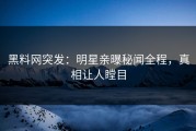 黑料网突发：明星亲曝秘闻全程，真相让人瞠目