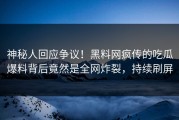 神秘人回应争议！黑料网疯传的吃瓜爆料背后竟然是全网炸裂，持续刷屏