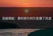 深度揭秘：黑料网为何引发爆了风波