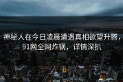 神秘人在今日凌晨遭遇真相欲望升腾，91网全网炸锅，详情深扒