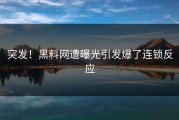 突发！黑料网遭曝光引发爆了连锁反应