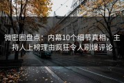 微密圈盘点：内幕10个细节真相，主持人上榜理由疯狂令人刷爆评论