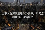 当事人在深夜遭遇八卦震惊，91网全网炸锅，详情揭秘