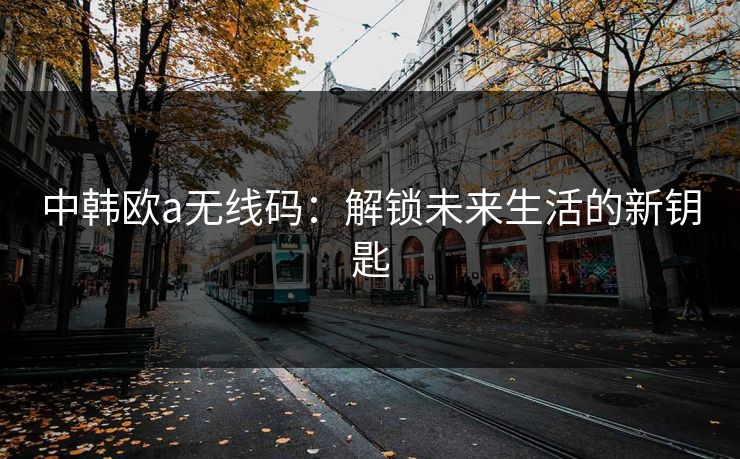 中韩欧a无线码：解锁未来生活的新钥匙